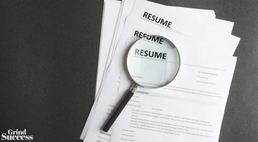 Resumes with a magnifying glass